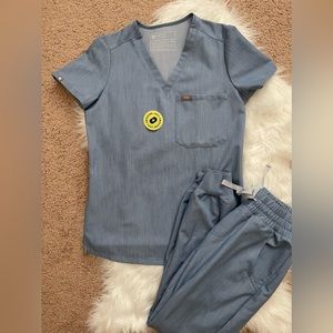 Figs HEATHER INDIGO Set XXS Catarina XXS Petite High Waist Zamora